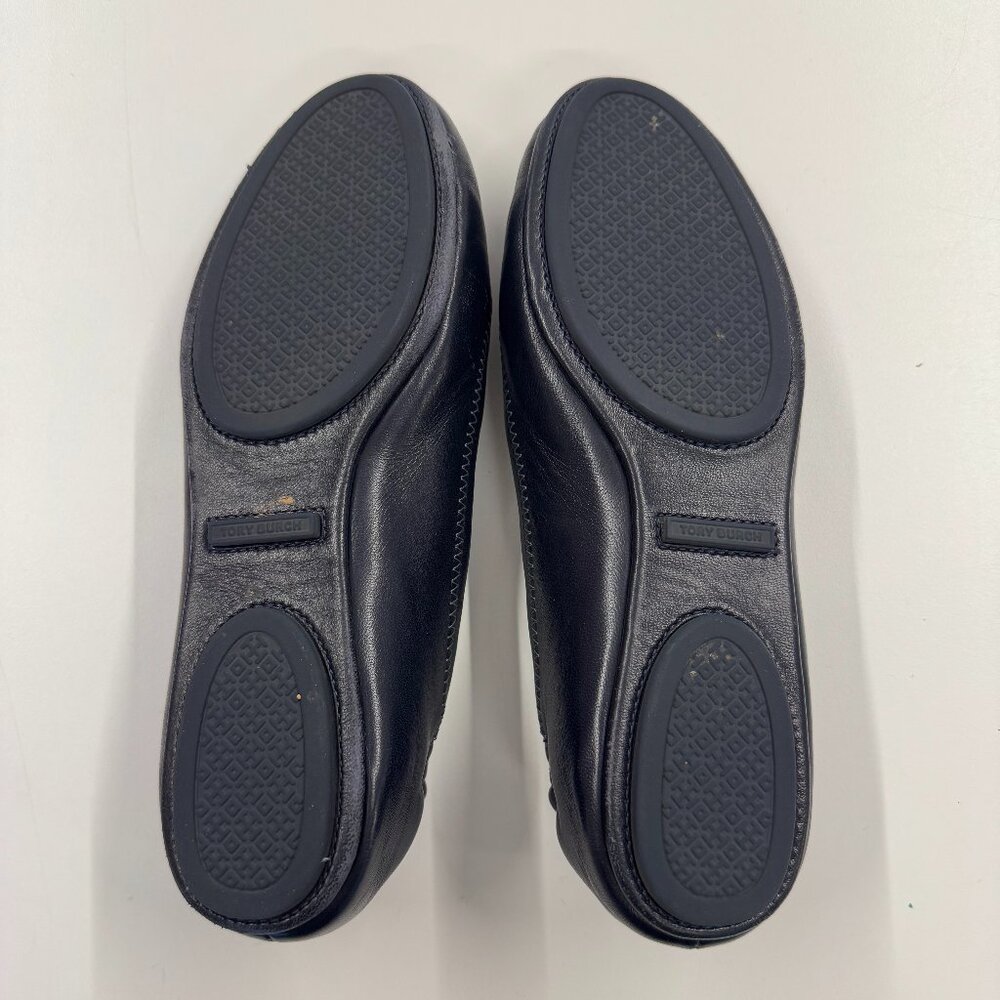 Tory Burch - Minnie Travel Ballet Flat in Navy Blue Leather, size 7 - Picture 7 of 8